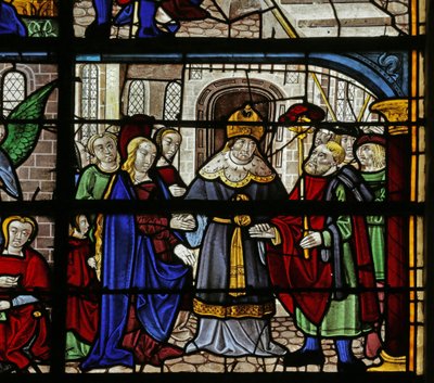 Window depicting the Marriage of the Virgin by French School